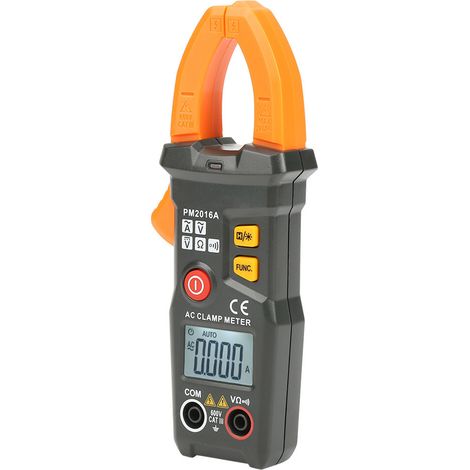 Pince multimètre numérique PEAKMETER PM2016A, 6000 mesures, instrument de mesure de tension, d'ampérage et de résistance en courant alternatif (AC). (1/5)