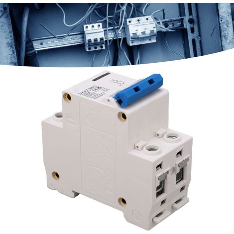 Disjoncteur DZ47-B63 32 A CC, disjoncteur miniature 500 V CC bipolaire, disjoncteur de type B, disjoncteur miniature CC pour systèmes photovoltaïques, disjoncteur pour montage sur rail DIN, basse tens (1/5)
