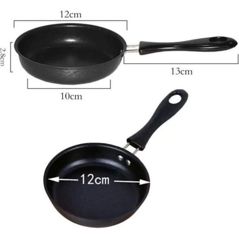 Poêle À Induction - Poêle À Œufs 12 Cm Fonte Revêtement Antiadhésif - Pour Gaz Et Plaque À Induction - 1 Pièce (1/3)