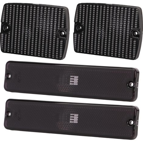 4 boîtiers de feux de position latéraux et clignotants 56001378 Remplacement pour Jeep Wrangler YJ Noir fumé (1/5)