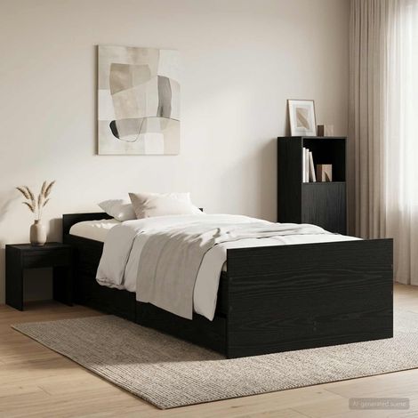 Estructura de cama Roble Negro 100 x 200 cm (1/5)