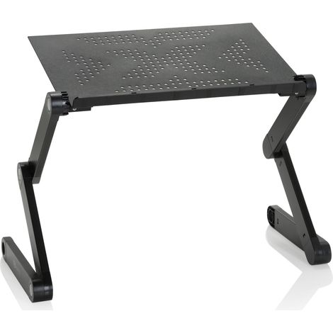 Sitz-Steh Schreibtischaufsatz VM-SA II klappbar Alu schwarz hjh OFFICE (1/5)