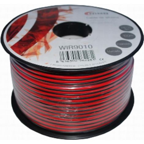 FPLUS paralelo bicolor 2x0.5 x100mts. , Cable Altavoz-Rojo/Negro-2x0.50mm²-100m.                                Alta Calidad.