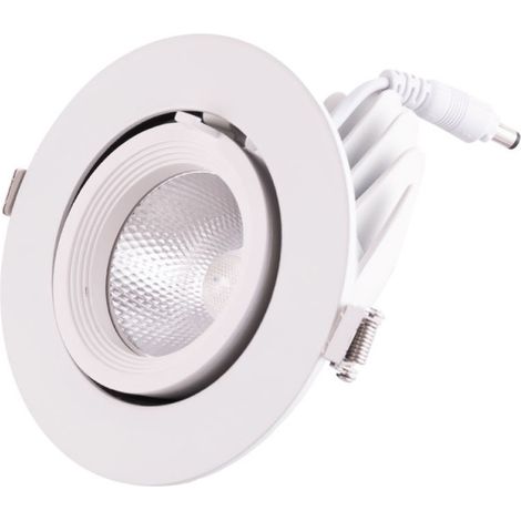 Faretto LED da incasso 15W 1500Lm 4000ºK Circolare Orientabile 40.000H [HO-COB-C-OR-15W-W] (1/5)