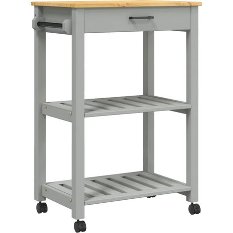 Chariot de cuisine MONZA 60x40x90 bois massif de pin (1/5)