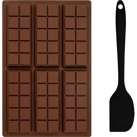 1 Moule Chocolat Silicone, Antiadhésif, Résistant Température, Cuillère Incluse, Pâtisserie Maison (1/5)