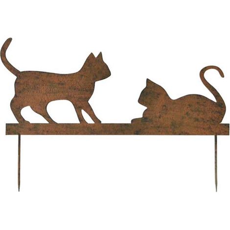 Silhouette en fer Chats 48 x 22 cm