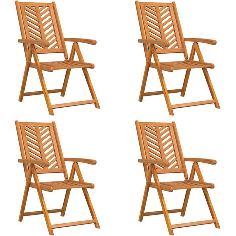 Maison Exclusive - Gartenstuhl 4 pcs Braun 57 x 72 x 109 cm Massi