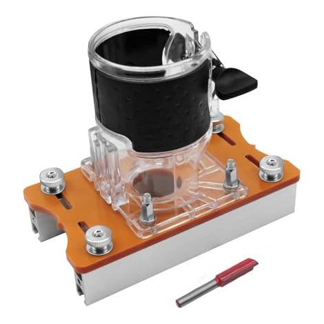 Base per fresa per legno - Base compatta 2 in 1 in lega di alluminio per fresatura palmare - Scanalatura (1/5)