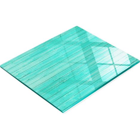 Tabla de cortar de vidrio para cocina con diseño gráfico de tablas verdes, 60x52 cm. (1/5)
