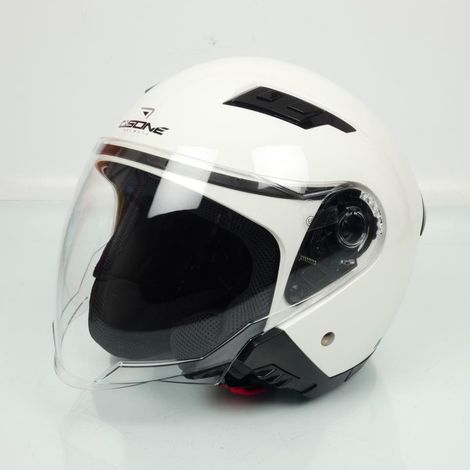 [JAMAIS UTILISE] Casque jet Osone S760 blanc brillant Taille S 55-56cm pour moto (1/5)