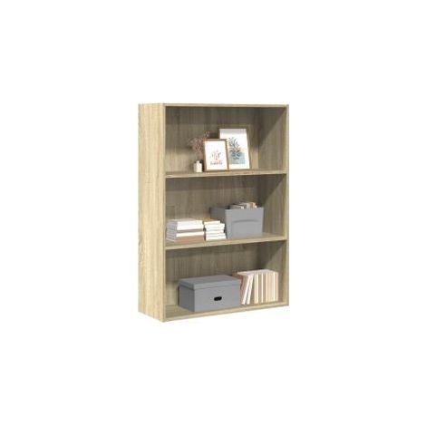 Bibliothèque chêne sonoma 80x30x114 bois d'ingénierie (1/5)