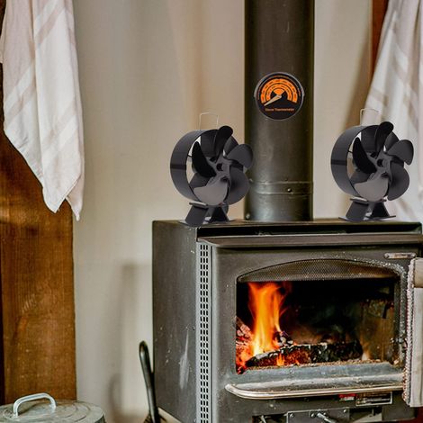Moteur de cheminée à 5 pales, ventilateur de cheminée auto-générateur, ventilateur de cheminée thermique, ventilateur de cheminée résistant aux hautes températures, ventilateur de circulation d'air. (1/5)