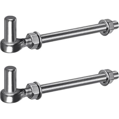 M12 Gate Hinge 2pcs Heavy Duty Field Eye Hardware 16mm Hook for Metal Garden Hanging Pin for Farm Gate/Wooden Fence/Driveway, 440lbs/20cm (1/5)