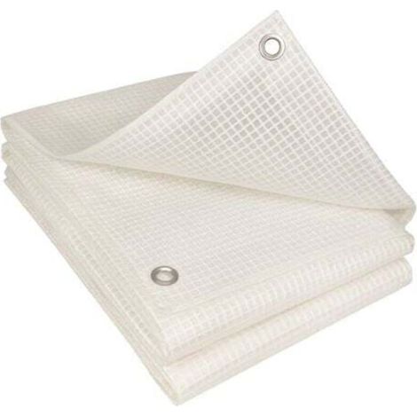 Bâche de Protection Découpable - 160g/m² - En polyéthylène Armée - Indéchirable - 4 x 10 m - Translucide (1/4)