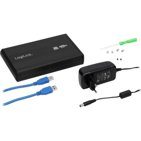 Boîtier pour disques durs externes 35 SATA LogiLink USB 3.0 noir