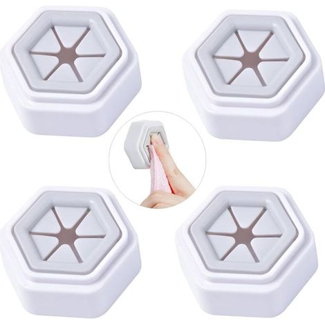 4Pcs Self Adhesive Towel Clips Self Adhesive Towel Clips Towel Clips No Drilling Towel Clips Self Adhesive Towel Hooks No Drilling for Kitchen, Living Room (1/5)