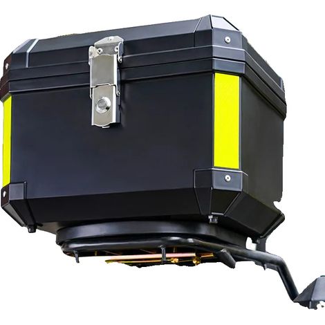 Baúl para motocicleta, ABS impermeable, capacidad de 45 litros, compatible con la mayoría de vehículos de dos ruedas y bicicletas eléctricas, diseño a prueba de polvo, cerradura antirrobo de acero ino (1/5)