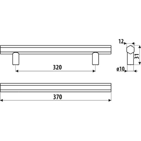 Rail RE33, or satiné, 320 mm (1/2)
