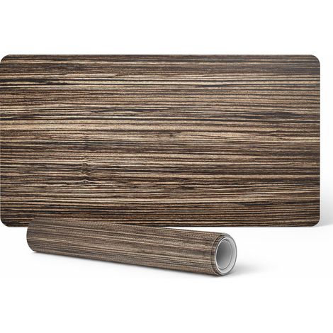 Protector de vinilo para el lugar de trabajo con textura de madera, 120 x 60 cm.