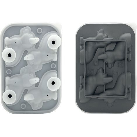 Moules à glaçons en silicone avec couvercle, moules à glaçons originaux pour whisky, cocktails, bière - Moules à glaçons 3D amusants pour congélateur et boissons (1/5)