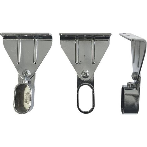 Kit de supports pour tubes ovale 30 x 15 sous-pente - en acier finition noir - Interges