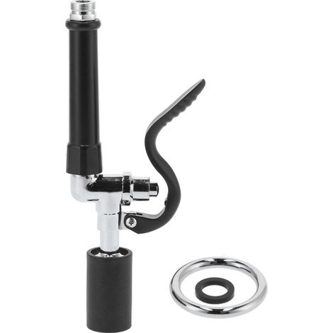 Kit de tête de robinet de rinçage haute pression pour restaurant et commerce, noir (1/5)