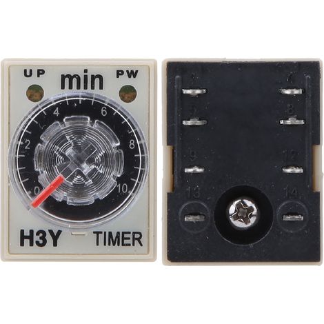 Relais temporisé H3Y-2, 8 broches, haute précision, pour appareils électroménagers, 0-10 minutes, 12 V CC (1/5)