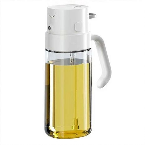 Flacon vaporisateur d'huile en verre multi-usages de 550 ml pour la cuisine et le barbecue - Distributeur d'huile d'olive et de sauce soja avec vaporisateur à brume fine B (1/5)