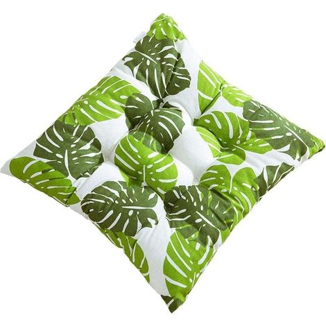 Coussin de Chaise Imprimé Doux Classe Bureau Galette de Chaise 45x45cm Carré-Grande Feuille (1/5)