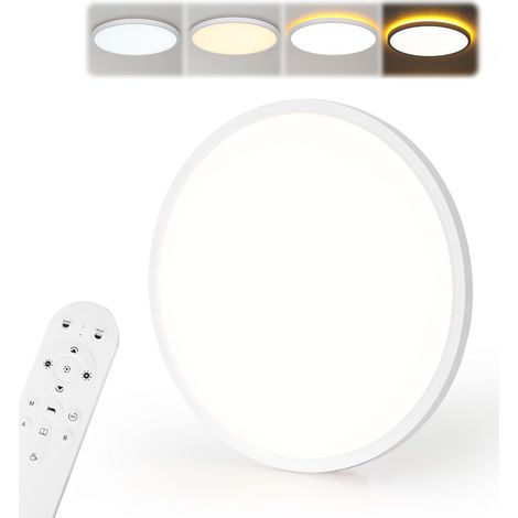 Plafonnier LED 50 cm 50W Dimmable avec Télécommande 5400 lm, 3000K-6500K, veilleuse 1800K pour salon, chambre et chambre d'enfant. (1/5)