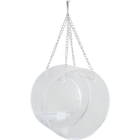 Mangeoires à oiseaux transparentes pour fenêtre, durables et décoratives, de forme ronde, avec ventouses puissantes pour le jardin. (1/5)