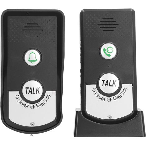 Sonnette de porte interphone sans fil, étanche IP54, pour la maison ou la salle de classe, avec 3 niveaux de réglage du volume. (1/5)