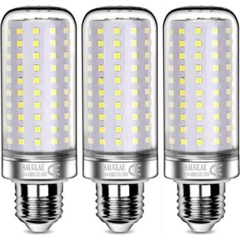 26W LED Bulbs, 200W Incandescent Bulb Equivalent, 3000Lm, 6000K Cool White, E27 Edison Screw Bulbs, 3 Pack [Energy Class E]