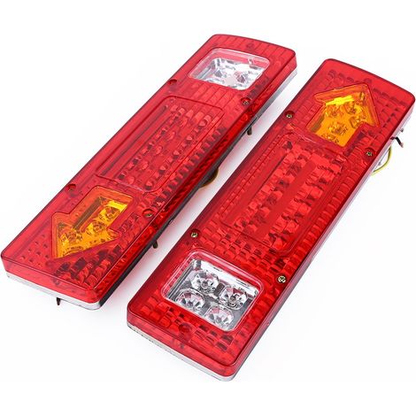 12V 19 LED Rückleuchten, Bremslichter und rote Blinker für Pkw und Lkw – 2er-Pack (1/5)