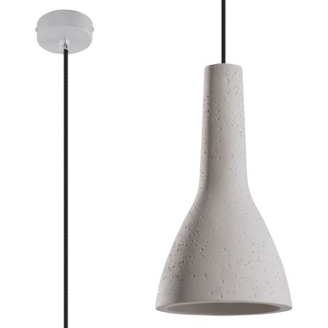 Lámparas colgantes Empoli gris concreto 1xE27 17cm Sollux (1/2)