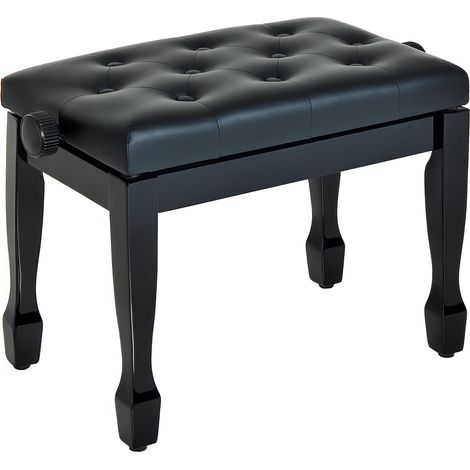 Adjustable Height PU Leather Piano Stool,Versatile Makeup Bench for Dressing Table,Elegant White Finish