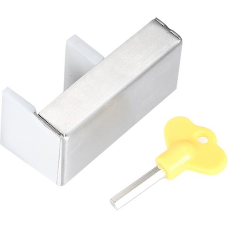 Lot de 2 verrous de fenêtre coulissante avec limiteur de clé et réglage coulissant (1/3)
