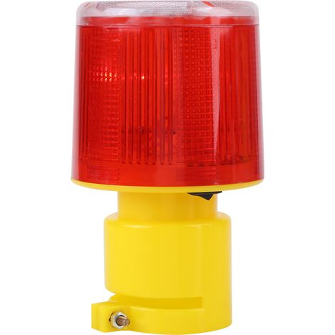 Ortviai Feu d'Alarme Solaire LED Rouge pour Signalisation Routière et Marine – Étanche, Autonome, 1 pièce (1/5)