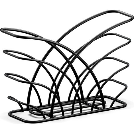Porte-serviettes en fer argenté – Distributeur de serviettes vertical haut de gamme, adapté aux cuisines, restaurants, bars et pique-niques (Noir). (1/5)