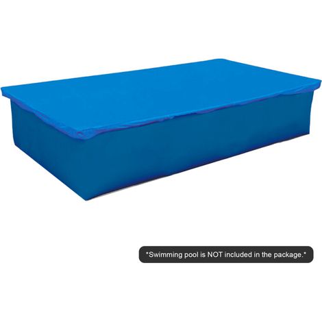 Couverture de piscine rectangulaire bleue ultra-résistante en polyéthylène (PE) pour piscines hors sol - Couverture de protection portable (1/5)