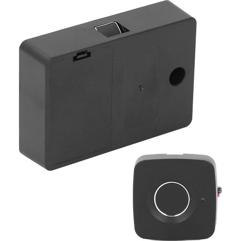 Serrure de tiroir à empreinte digitale, déverrouillage ultra-rapide en 0,5 seconde, serrure biométrique intelligente intégrée pour armoire, idéale pour la maison ou le bureau (noire). (1/5)