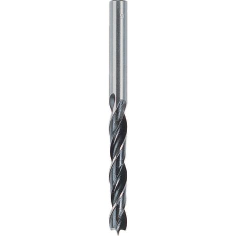 Punta elicoidale per legno codolo cilindrico   5 mm in acciaio al wolframio due taglienti punta a centrare