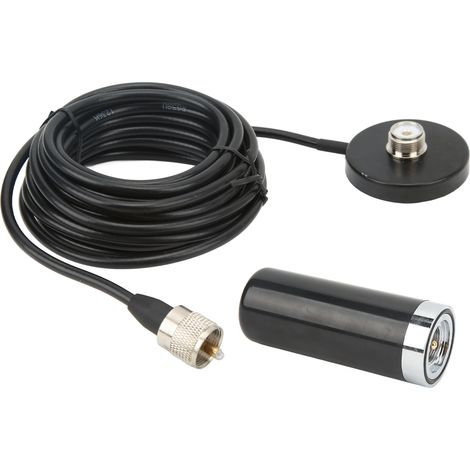 Dualband-Autoradioantenne, 136–174 MHz und 400–480 MHz, schwarz, M-Stecker (männlich), Zuleitungsschnittstelle (1/5)