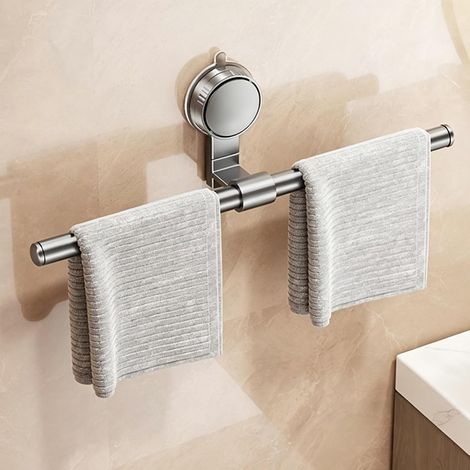 Porte-serviettes à ventouses, sans perçage – Barre extensible réglable (1/5)