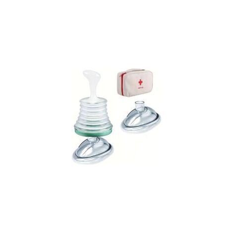 Dispositif de sauvetage en cas d'étouffement, dispositif d'aspiration des voies respiratoires portable, dispositif de premiers secours professionnel en cas d'étouffement, avec sac de rangement, vert A