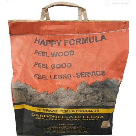 Sac de charbon de bois haut de gamme de 5 kg en bois de hA tre grand format pour barbecue Fornacella Picnic Fire
