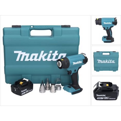 Makita DHG 181 T1K Pistola ad aria calda a batteria 18 V 150 - 550°C + 1x batteria ricaricabile 5,0 Ah + custodia - senza caricabatterie (1/5)