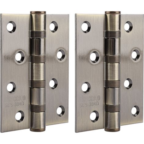 Charnière Porte Inox 4" 3mm à Pivot Amovible avec Roulement Silencieux et Revêtement Jaune (1/5)
