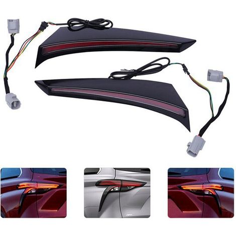 1 pair of LED rear bumper marking taillights and brake signal lights suitable for 21-23 Toyota Sienna (1/5)
